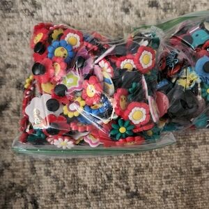 Assorted Floral Shoe Charms - Multicolor Flower Jibbitz Style Pack